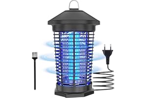 FRESUM Insektenvernichter Elektrisch mit LED Lampe, 4000V 20W UV Mückenlampe, Elektrische Mückenfalle Mückenlampe für Garten Innen und Aussen, IPX4 Wasserdicht, Insektenlampe für Mücken, Fliegen, Motten