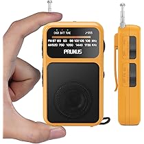 PRUNUS J-555 Pocket Radio AM FM Built-in 800mAh Rechargeable