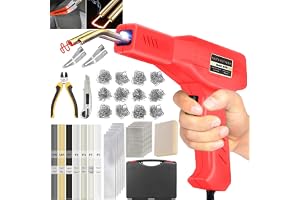 220W plastsvetsmaskin reparationssats för bilstötfångare,2-i-1 reparationssats för plast med 800PCS häftklamrar 64st plastsve