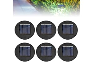 MITENING Lámparas Solares de Repuesto, 6 Piezas de Luces Lámparas Solares de 8 cm, IP44 al Agua Solares de Repuesto, Lámparas Solares LED para Farolillos Decoración de Jardín o Patio, Colgar al Aire Libre