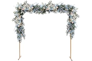 LOOHACP Arche Mariage Décoration de Fond de fête de Mariage, Arche Jardin Arch Stand DIY Cadre d'arche carré en métal doré Décoration de Fond pour 2 * 2.1m,Utilisé pour Mariages,Anniversaires,Banquets