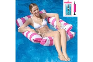 MEIRUIER Amaca Gonfiabile,Gonfiabile Piscina 4-in-1 Acqua Lettino Pieghevole Piscina,Gonfiabile Piscina Galleggiante Amaca Amaca Acqua Sella Sedia da Piscina Galleggiante Drifter Piscina Spiaggia