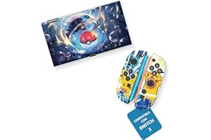 M MARIE MADELEINE EMPORIUM MMEGaming Carcasa para Switch 2, Funda Completa de TPU Resistente y Ligera Compatible con Nintendo Switch 2, Accesorios para Consola Switch 2 (TPU Pokemon 1)