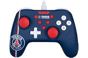 Konix PSG Manette filaire pour Nintendo Switch, Switch 2 et PC - Fonction vibration - Câble 3 m - Bleu, blanc et rouge