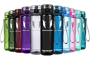 Sportowa butelka wody Super Sparrow - 350 ml / 500 ml / 750 ml / 1l / 1,5 l - Nietoksyczny bez BPA i ekologiczny plastik Tritan Co-poliester - do biegania, siłowni, jogi, na zewnątrz i na kemping