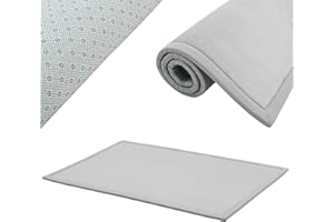 ‎JUSKYS Juskys Crawling Mat Play Mat Crawling Blanket 180 x 120 cm Velvet Mat Carpet for Child, Baby, Yoga - Non-Slip, Soft Children's Rug Play Mat in Grey