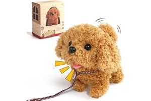 Nuheby Peluche per cani interattivo, giocattolo per bambini, cane che cammina e abbaia, mescolare la coda, simulazione Teddy Puppy, regalo giocattolo strisciante per bambini, ragazza ragazzo 2 3 4 5