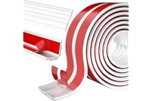 NAYOTAA Selbstklebend Kantenschutz Leisten – Flexible Weichsockelleiste für Türen, Fenster, Wände, Küche, Fliesen – 20Ft Wasserdichte Rolle, Einfach Schneidbar, Ideal für Heimwerker & Renovierungen