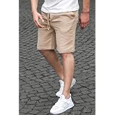 Madmext Lacivert Basic Keten Erkek Şort 6506