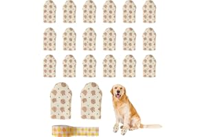 20PCS Dog Disposable Foot Cover, Dog Shoes, Shoes for Shih Tzu, for Labrador Adultwith Self-Adhesive Bandages for 10-20 catties, Suitable for Outdoor Activities