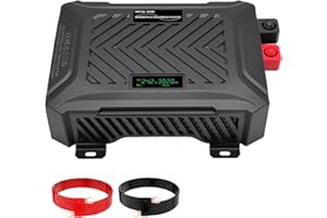 DATOUBOSS Inverter 12V/24V DC to 240V AC Dual voltage 1500W/300W Rated Power, Peak Power 3000W/6000W Pure Sine Wave Inverter Power Converter with 2 UK Sockets, USB Port and LCD Display for Off-grid