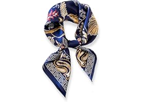 PoeticEHome Seidenschal aus 100% reiner Maulbeerseide – 68x68 cm Halstuch für Damen | Quadratisches Tuch mit Geschenkbox​