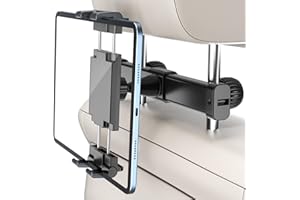 PLDHPRO Support Tablette Voiture Appuie Tête, Support iPad Siege Arriere Extensible, pour SamsungGalaxy/Kindle/Firehd/Android Équipement Porte Accessoire 5,1" à 15,6"