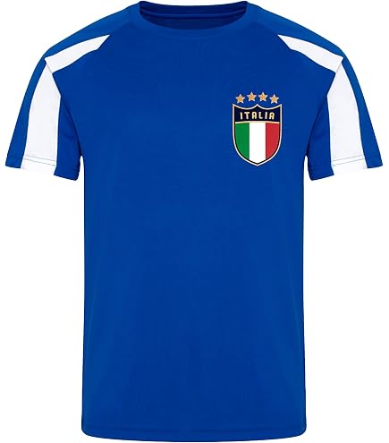 Supportershop Mixte Enfant Italie T-Shirt, Bleu Royal, 6 Ans EU Supportershop Mixte Enfant Italie T-Shirt, Bleu Royal, 6 Ans EU