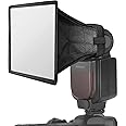 NEEWER Flash Diffuser Light Softbox 5" x 4", Universal, Collapsible with Storage Pouch Compatible with Canon Nikon Sony Godox Yongnuo NEEWER speedlight