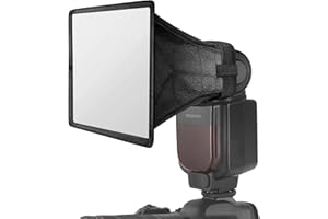 NEEWER Blitzdiffusor Licht Softbox 5" x 4", Universal, zusammenklappbar mit Aufbewahrungstasche Kompatibel mit Canon Nikon Sony Godox Yongnuo NEEWER Speedlight