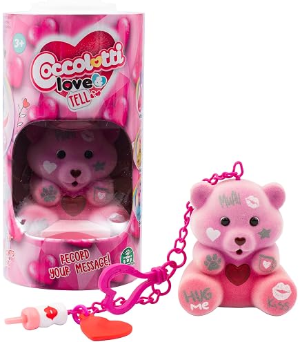 Interaktiver Bär Schlüsselanhänger Mit Licht & Sound – Nachsprechend, Wiedergabefunktion, Für Kinder Ab 3 Jahren (Rosa)