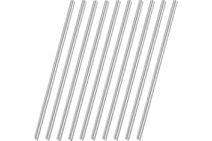 VictorsHome 5mm x 200mm 304 Stainless Steel Round Rod, Metal Solid Shaft Lathe Bar Stock for Model Car DIY Crafts 10pcs