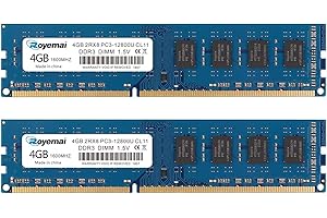 D DUOMEIQI DDR3 1600 PC3-12800U 8GB Kit (2X4 GB) RAM 4GB 2Rx8 240-pin Dimm CL11 1,5V Desktop Arbeitsspeicher Module Upgrade