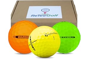 ReTee Golf | Coloured Lake Golf Balls | 20 Pack | Premium Pearl Grade Quality | Coloured Mix Perfect for Winter Golf | Grade A Recycled Lake Balls | Ideal for Competition and Winter Golf