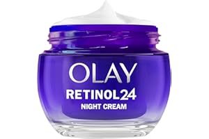 Olay Retinol 24 Night Cream Face Moisturiser - Anti-Aging Skincare with Antioxidant Vitamin E, Overnight Face Cream that Smooths, Renews, and Hydrates, 50ml