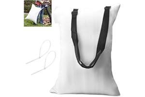 BRAVEBOY Universal Leaf Vacuum Blower Bag Compatible with Worx Craftsman Toro Black-Decker Husqvarna Leaf Blower Vacuum Leaf Blowers Bag - Bottom Zip Replacement Bag, White