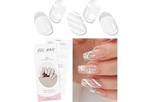 JMEOWIO Nagelfolie Weihnachten Schneeflocke Glitzer Gel Nail Nagelfolien Selbstklebend Nagelsticker Uv Härtend Dekoration Nageldesign Zubehör
