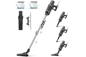 Linkifly A6 Aspirapolvere con Filo, 600W 30Kpa Potente Scopa Elettrica Con Filo, Cavo da 5 Metri, Filtro HEPA, Leggero Aspirapolvere senza Sacco, Ottimo per Peli di Animali Domestici