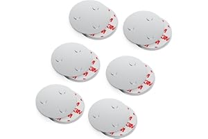 conecto, Support magnétique, Fixation magnétique, universellement utilisable, magnétique et avec Trou de Forage, adapté aux détecteurs de fumée, 60 mm, Lot de 6