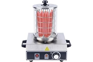 MINRS Bockwurstwärmer 350W Würstchenwärmer Würstchenkocher Einstellbarer Temperatur 0-85 °C Edelstahl Hot Dog Maker Wurstwärmer für Gastronomie und Zuhause