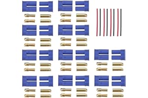 YYWEI N/B EC5 Conectores de Cobre EC5 Banana Enchufe Bala Conector Hembra + Macho para RC ESC LIPO Bateria/Motor(10 Pares