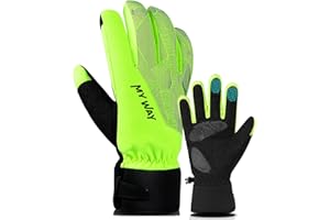 BAONUOR Fahrradhandschuhe Winter [Mit 3M Thinsulate Insulation], Fahrrad Handschuhe Herren Damen, Ski Handschuhe Wasserdicht Touch Screen Anti-Rutsch Full Finger Handschuhe für Laufen, Fahren, Radfahren