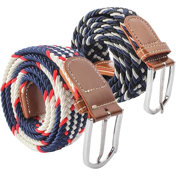 Glamexx24 Ceinture Élastique Unisexe En Tissu Tressé, Extensible Et