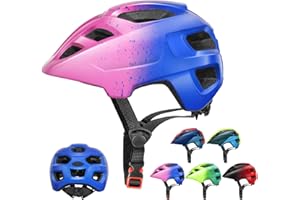 Casco Bici Bambino, RaMokey Casco da Bicicletta Per Ragazzo e Ragazze 4-13 Anni, Casco Bici Bambina con Visiera Leggero Traspirante per Skate Scooter e Altri Sport Estermi (48-56CM)