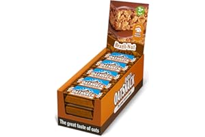 DAVINA OAT SNACK EnergyOatSnack Brazil-Nut (15x65g) | Kohlenhydrat Energieriegel mit Haferflocken für Sport & Freizeit | Langanhaltende Energie & leckerer Geschmack | Handgemacht & Vegan | Das Original