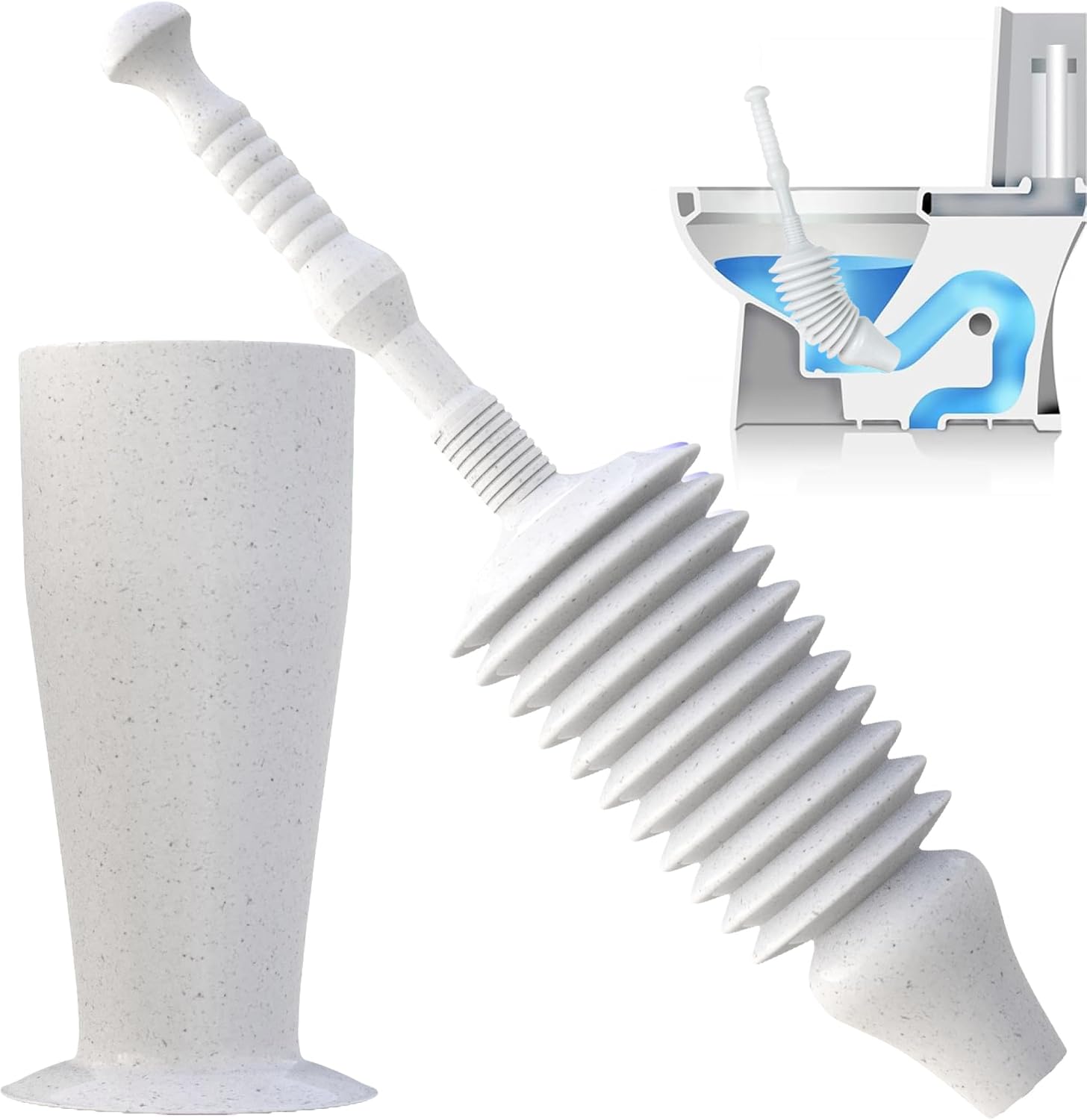 Luigi's World's Best Toilet Plunger - Plunger Toilet Unblocker Heavy Duty - Plungers for Unblocking - Unique Strongest Unblocker Tool - Plungers for Unblocking - Clog Remover Tool