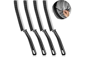 TJYAEKLTD Cepillo limpiador de lechada, cepillo de limpieza de grietas de cerdas duras, cepillo de limpieza multifuncional para duchas, bañeras, cocinas (4 piezas)