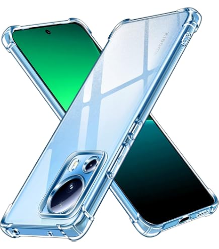 RankOne Handyhülle Für Xiaomi MI 14T Pro – Transparent Mit Farbverlauf, TPU-Silikon, 6,67 Zoll