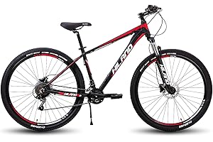 HH HILAND Hiland Bicicleta de Montaña de Aluminio de 29 Pulgadas, 16 Velocidades con Desviador Shimano Lock-out, Horquilla de Suspensión, Freno de Disco Hidráulico, Marco de 431mm/482mm.…
