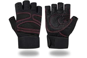 OZYAN Gym Weight lifting Gloves for Men Women Fitness Workout Gloves with Wrist Wrap Support Full Palm Protection Breathable Gym Gloves For Training, Pull Ups, Weightlifting, Exercise, Cycling