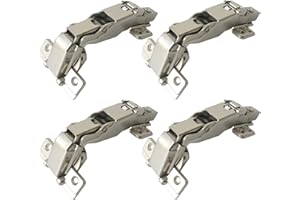 LIKERAINY 165-175 Grado Cerniera 35mm Battuta Esterna con Ammortizzatore Montaggio Clip on per Ante Mobili da Cucina Gabinetto Cerniere per Armadio Porta 4 Pezzi