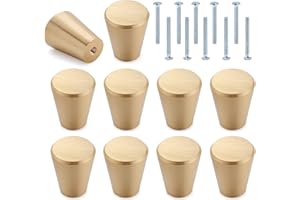 Aatpuss 10 Stück Gold Metall Schrankknöpfe,Gold Schubladengriff Mit Schrauben,Schrankknöpfe Aus Goldfarbenem Metall, Tür Küchenbeschläge Für Schubladen, Schränke, Bücherregale, Schranktüren