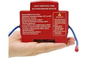 ZoraYorce Automatisk brandsläckare med påfällbar styrskena, | Flamskyddsmedel, värmeaktiverad aerosolbrandbekämpningsanordning för hushåll, räknarlådor, distributionsskåp, växelpaneler
