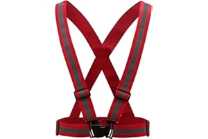 AYKRM Gilet de Sécurité Réfléchissant Haute visibilité Réglable Gilet de Sécurité pour La Course, Le Vélo, La Moto