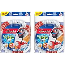 Vileda Easy Wring & Clean Turbo Set - Secchio Con Pedale E Mop In Microfibra - Rosso - Foto 10