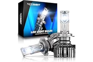 NOVSIGHT H7 LED Headlight Bulbs,140W 30000LM 6500K White H7 Headlight Bulbs,Super Bright Mini Design H7 LED Bulbs, IP68 Waterproof, Pack of 2