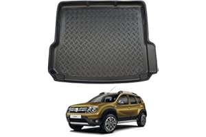 Nomad Boot Liner Compatible with Dacia Duster 2010-2018 [4WD] Recyclable Plastic (PE) Tailored Fit Car Floor Protector Guard Tray Black Custom Fitted Accessory Dog Friendly Waterproof Raised Edges