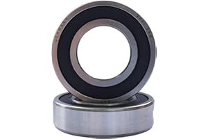 NEX SOLUTIONS GROUP NEX 6007 2rs 2uds Rodamiento de Bolas 35x62x14mm Doble Junta de Goma y Acero Cromado, 6007-2rs Rodamiento Rígido de Bolas Sellado