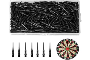 runxsam 300 Pièces Pointes de Fléchettes en Plastique, Fléchettes Pointes de Rechange, Pointe Flechette Souples avec Filetage 2BA pour Fléchette en Souples, avec Boîte de Rangement