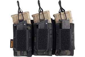 EXCELLENT ELITE SPANKER Custodia a Cielo Aperto per Caricatori Singoli/Doppi/Tripli Molle per M4 M14 M16 AK AR Elastico per Caricatori per Sacchetto Pistola Mag